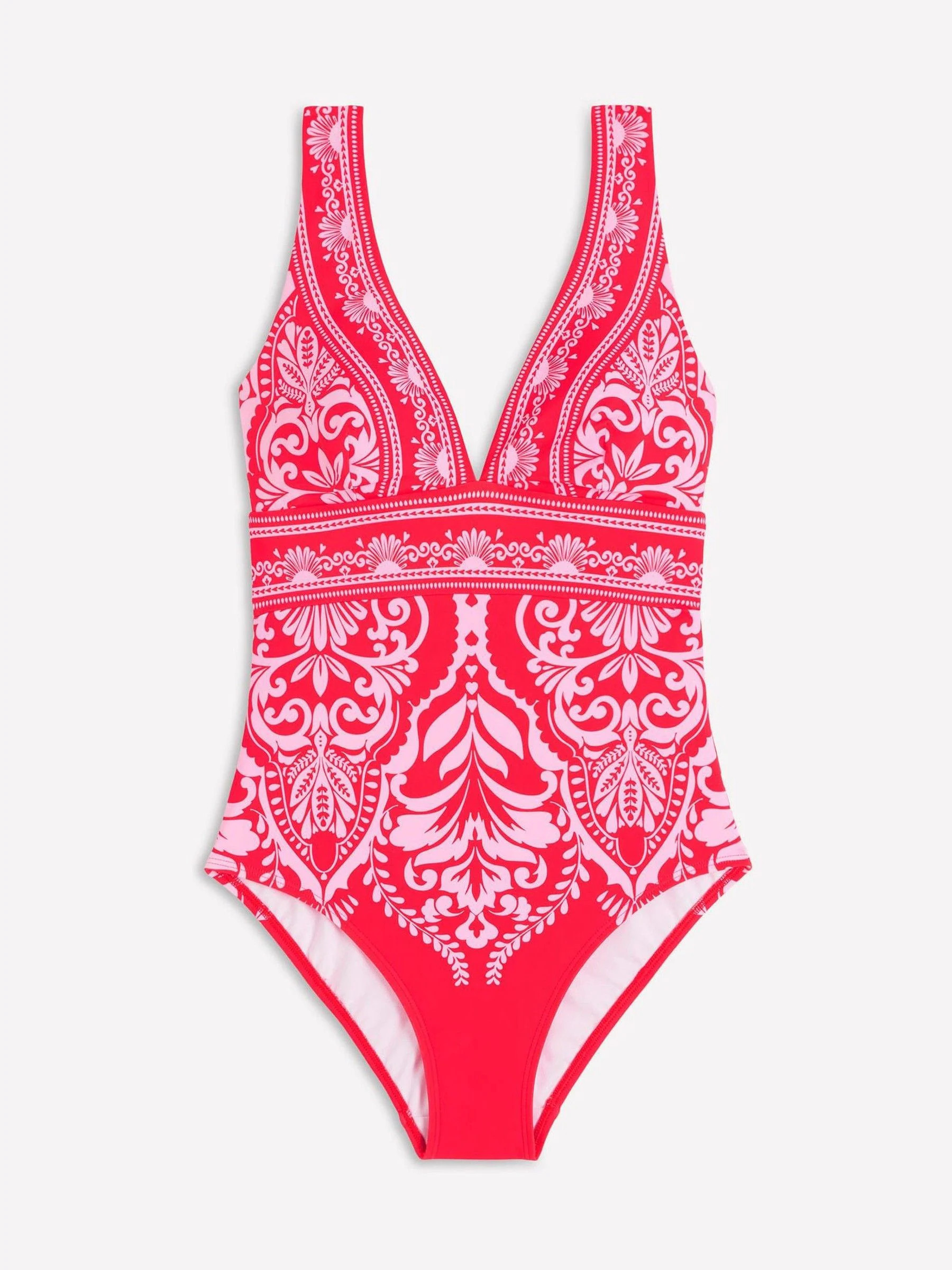 Boden Boden Red Porto V-Neck Swimsuit | Next US