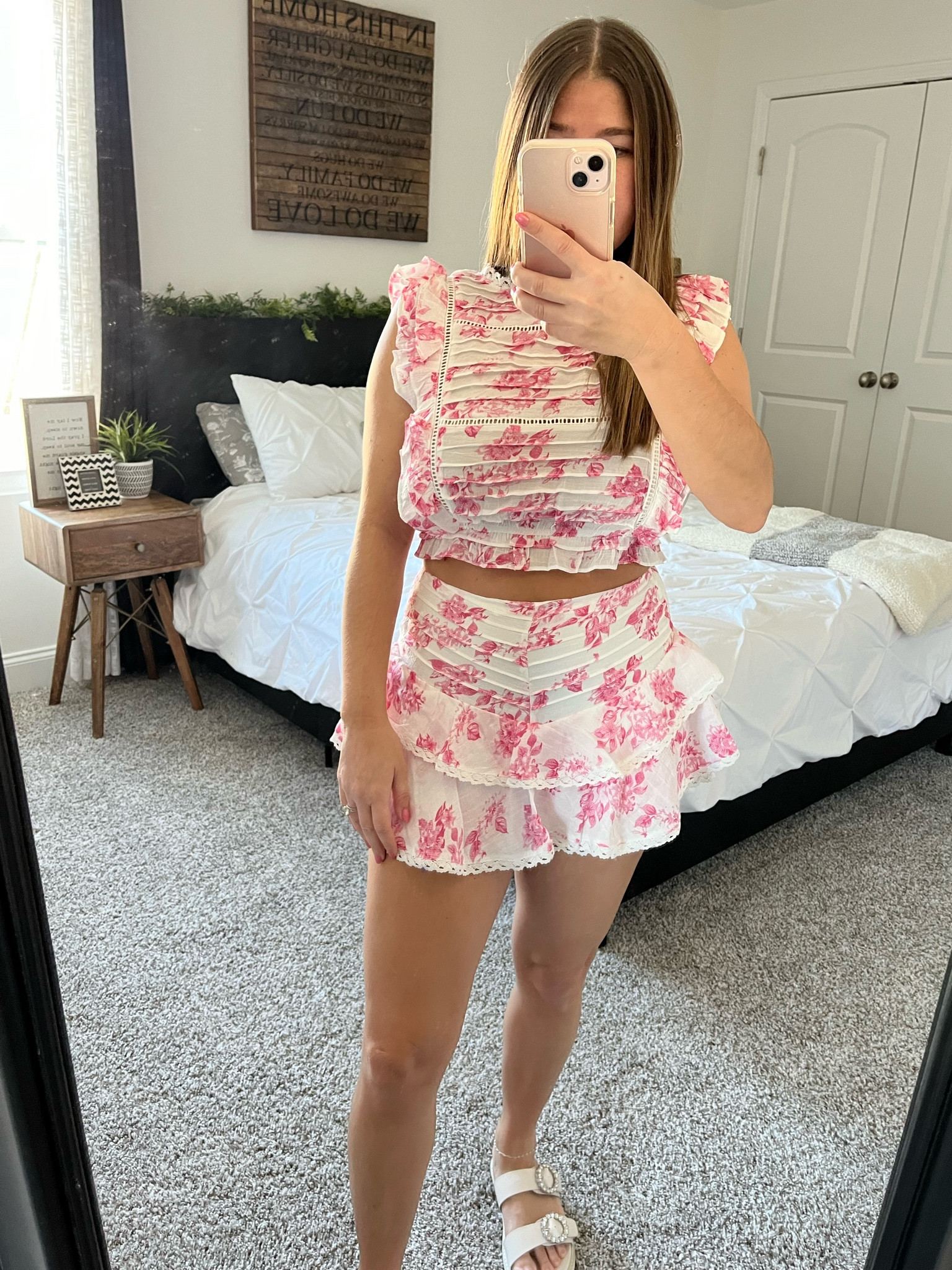 Loveshackfancy dupe! Pink floral skirt set! 

#LTKfindsunder100 #LTKSeasonal