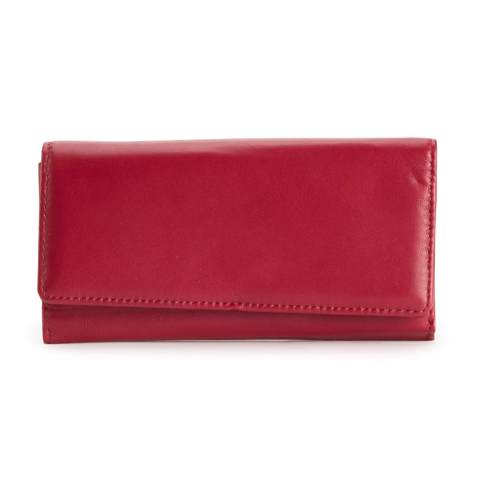 Apt. 9 Lambskin Leather RFID-Blocking Full Clutch, Red | Kohl's