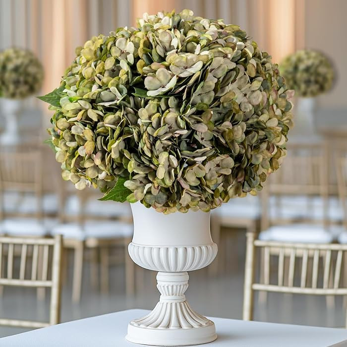 Bailikang 10 Pcs Faux Silk Hydrangea with Stems - Fall Hydrangeas Artificial Flowers Silk Flower ... | Amazon (US)