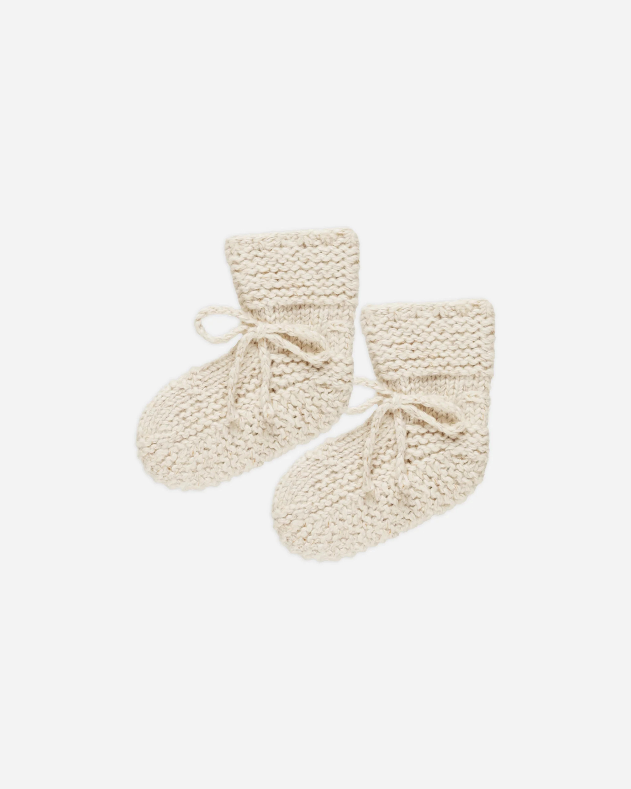 Knit Booties || Speckled Natural | Rylee + Cru