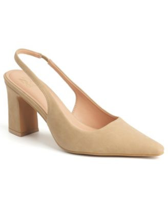 New York & Company Women's Theresa Slingback Heels - Nude | Macy's