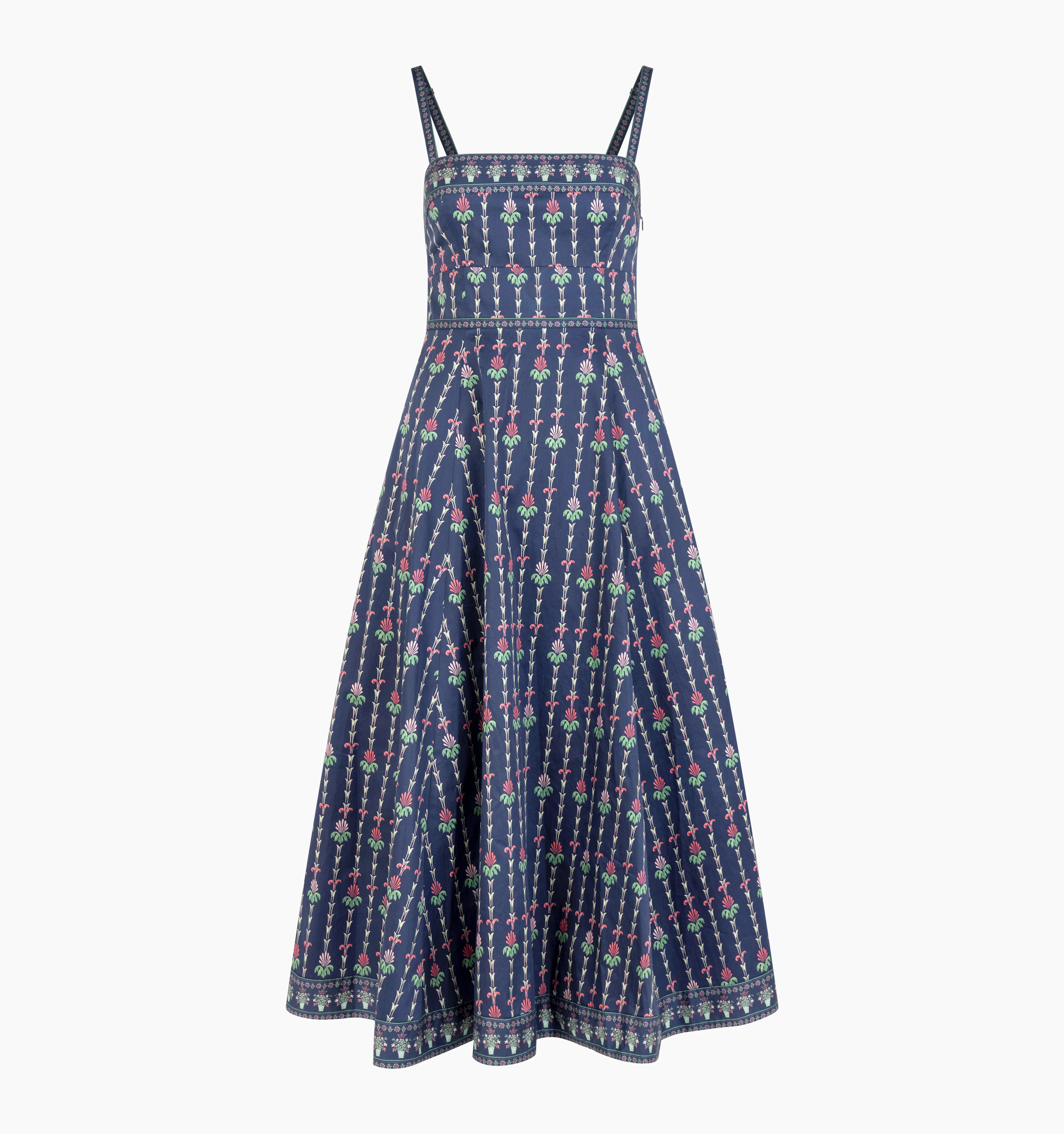 The Margot Dress | Navy Trailing Fern / XXS | 100% Cotton | Hill House Home | Hill House Home US