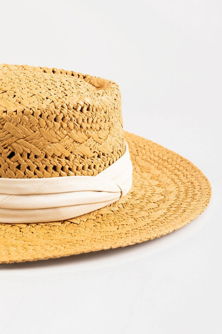 Daphne Weave Boater Hat | Francesca's