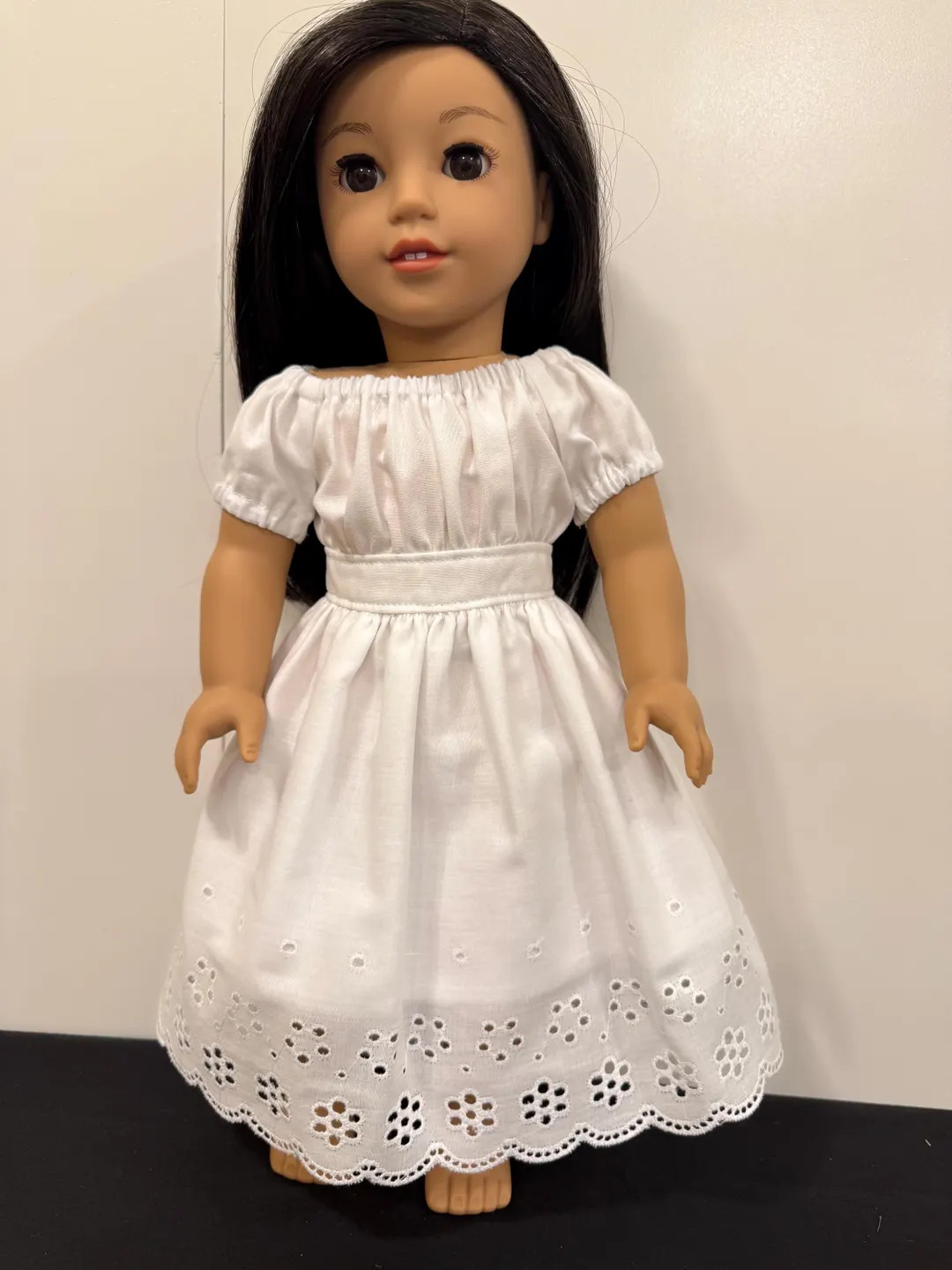 White eyelet dress fits 18” girl dolls | Etsy (US)