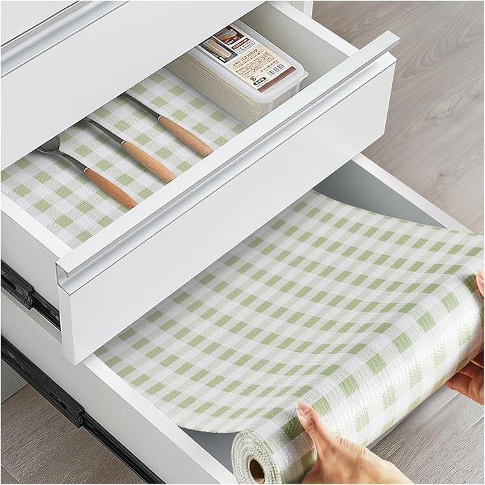 Drawer and Shelf Liner, Non-Slip Kitchen Cabinet Liners Non-Adhesive Thick Strong Grip Waterproof... | Amazon (US)