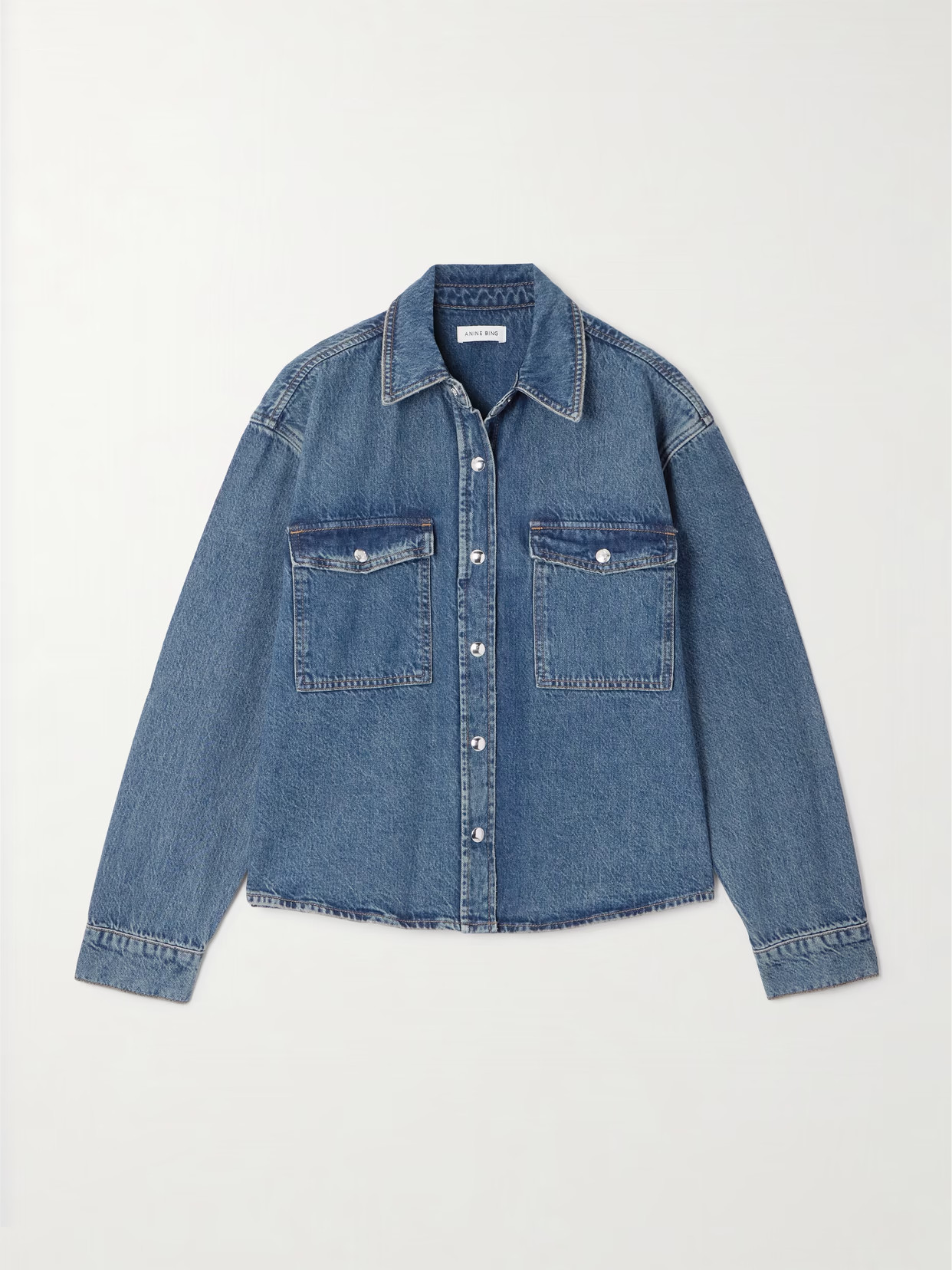Anine Bing - Paxton Denim Shirt - Blue | NET-A-PORTER (US)