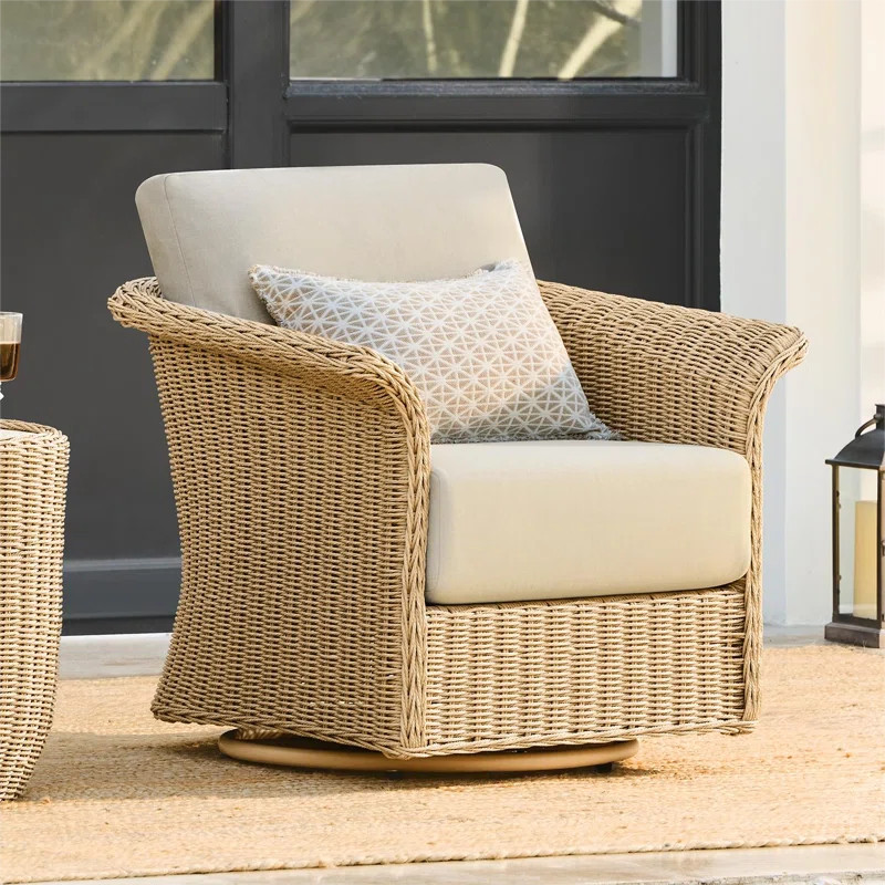 Cimone Outdoor Swivel Wicker Chair | Wayfair North America