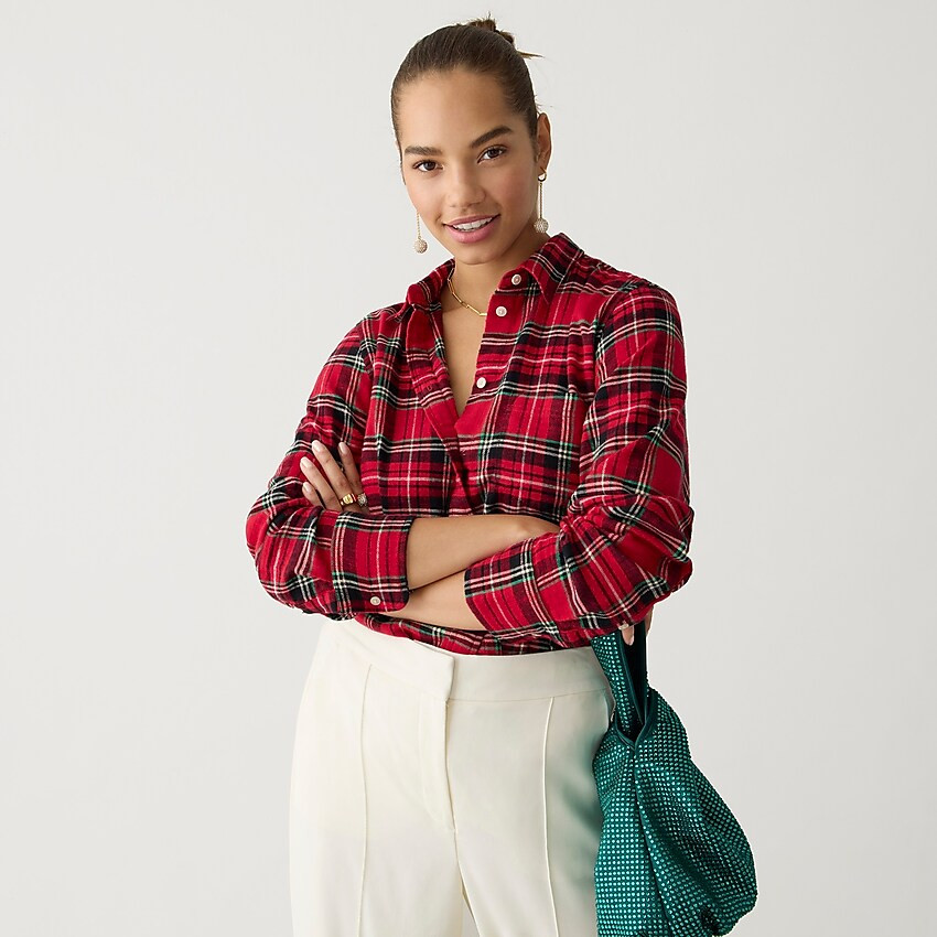 Classic-fit flannel shirt in Good Tidings plaid | J. Crew US