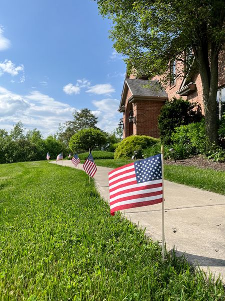 I love decorating with flags along the walkway for Memorial Day & forth of July 🇺🇸 these flags are a great height for putting in the ground 

#LTKHome #LTKStyleTip #LTKSeasonal