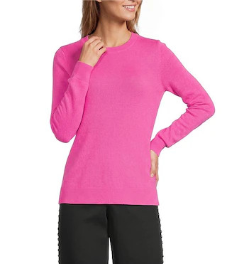 Antonio Melani Luxury Collection Cameron Cashmere Crew Neck Long Sleeve Knit Sweater -  S | Dillard's