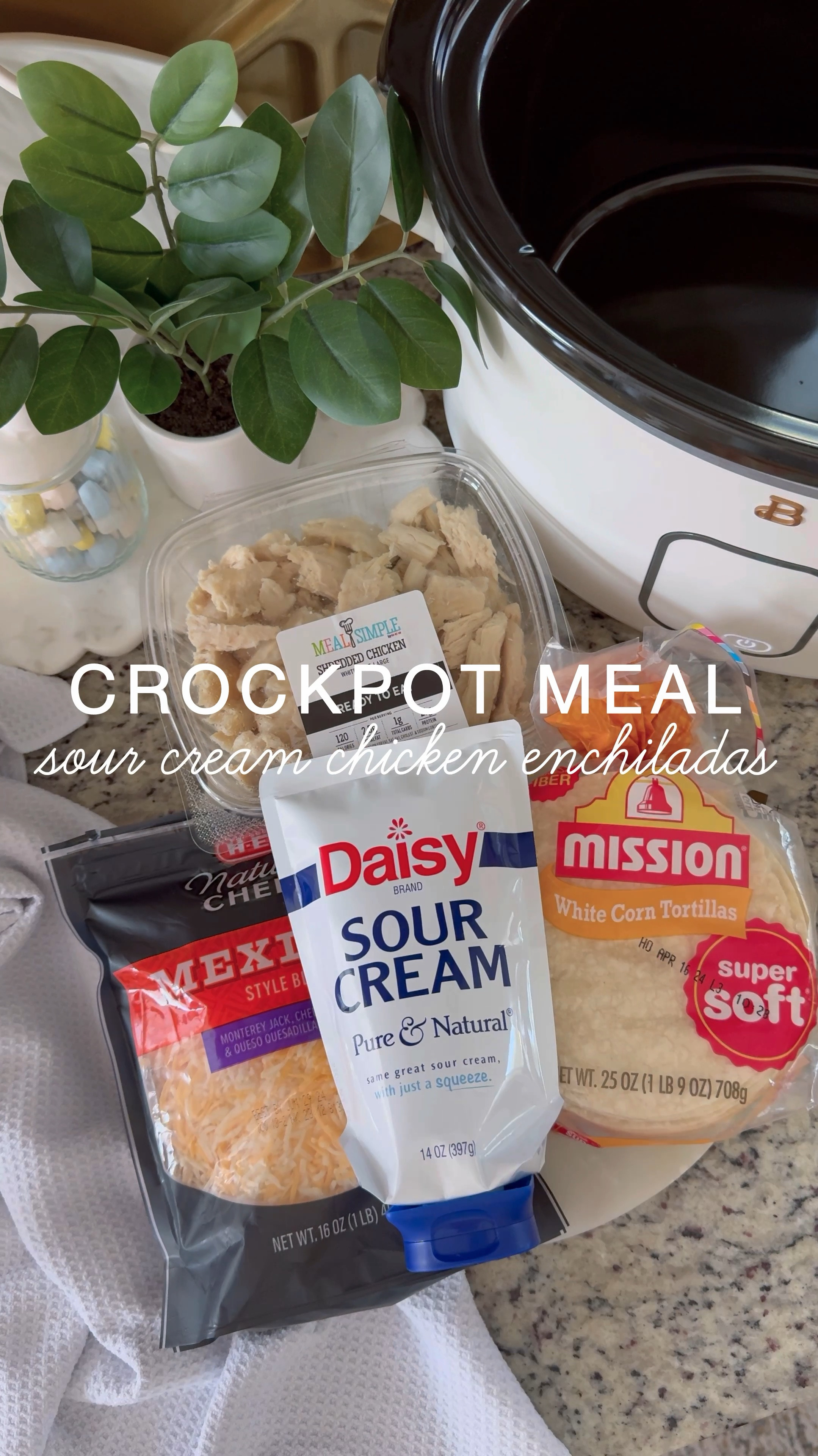 Sour Cream Chicken Enchiladas 
*FULL RECIPE on my website www.kristensellentin.com*

#cooking #kitchen #crockpot #walmart #dinnerideas #mealprep

#LTKWatchNow #LTKHome #LTKFamily