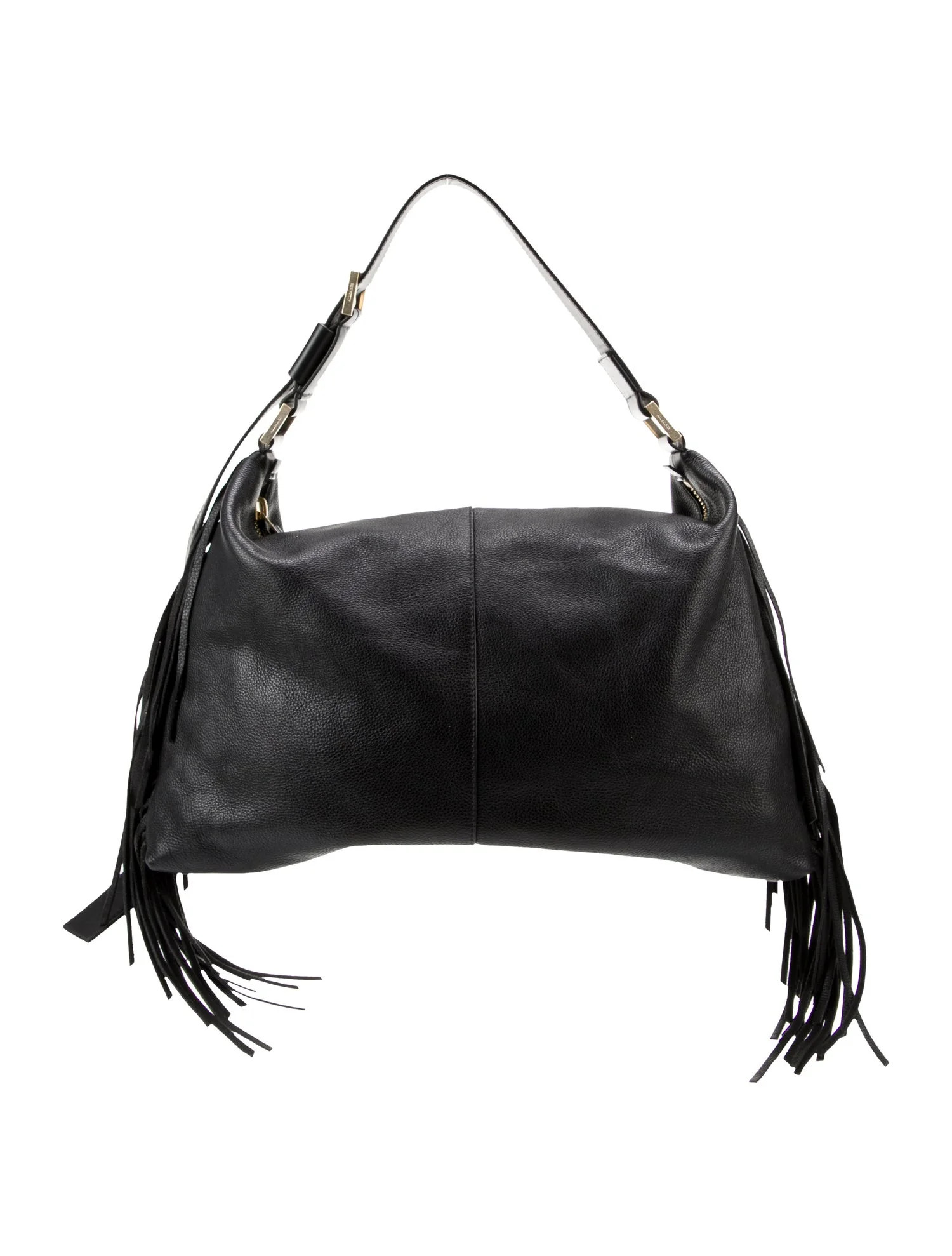 Fringe Solid Leather Shoulder Bag | The RealReal
