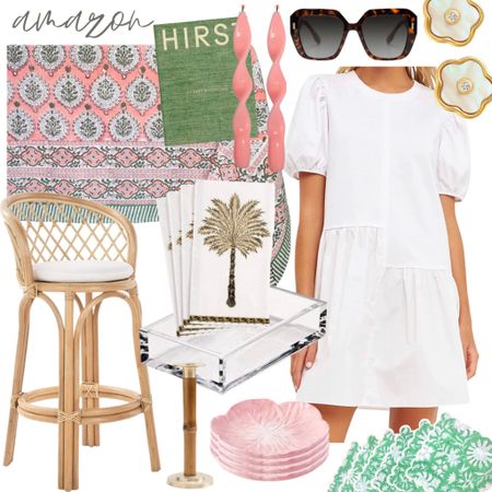 Amazon finds. Amazon favorites. Amazon white dress. amazon tablecloth. Amazon rattan chair. Amazon sunglasses. Amazon earrings. Amazon bar napkins. Amazon acrylic napkin holder. Amazon pink lettuce plates. Amazon linen napkins.

#LTKunder50 #LTKhome #LTKstyletip