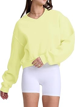 Hatant Sweatshirt for Women Acid Wash Athletic Hoodie Heritage Fleece V-neck Long Sleeve Hoodie F... | Amazon (US)