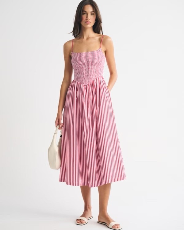 A&F Sydney Smocked Dipped-Waist Midi Dress

#LTKSpringSale #LTKootd