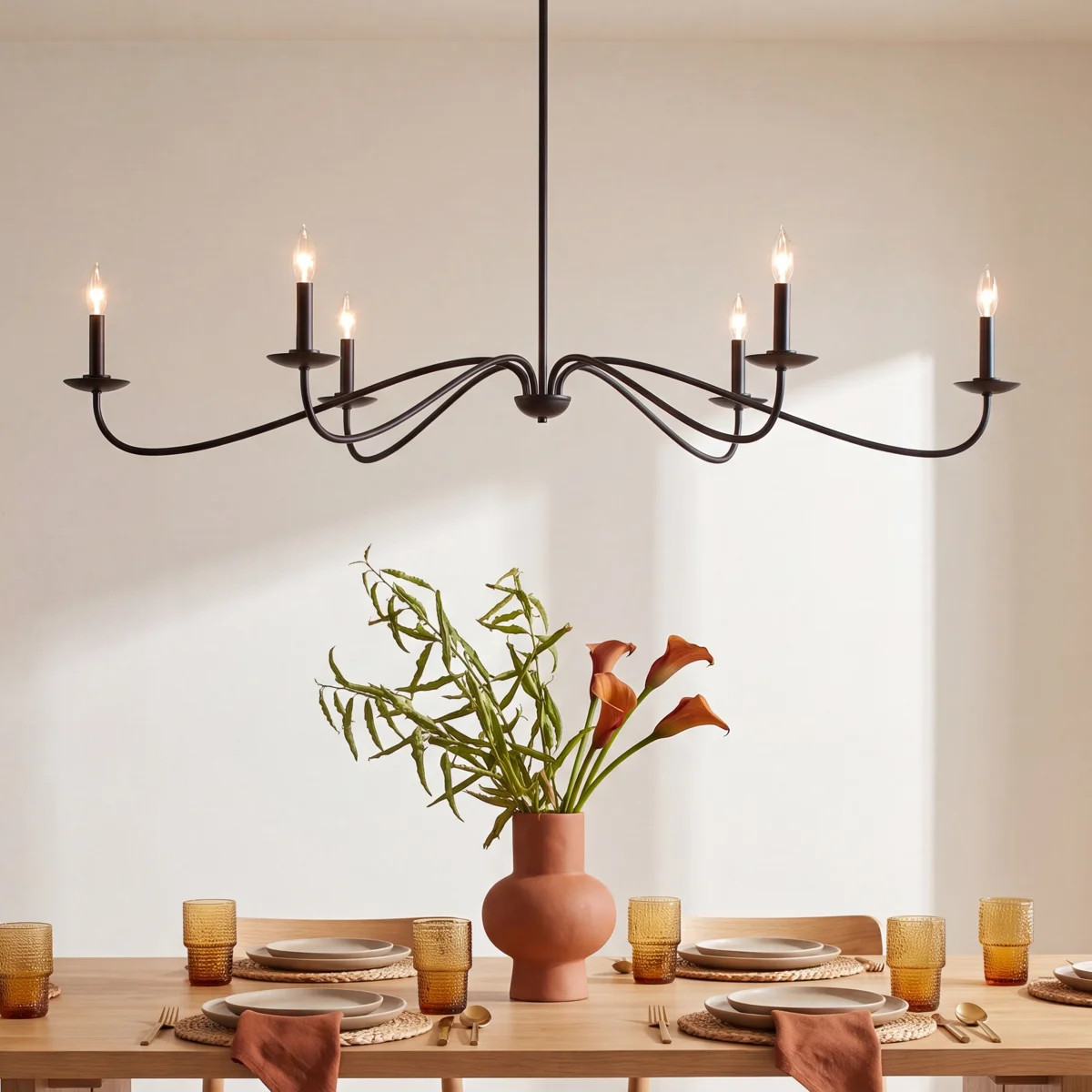 Zoyla 6-Light Chandelier in Matte Black | Wayfair North America
