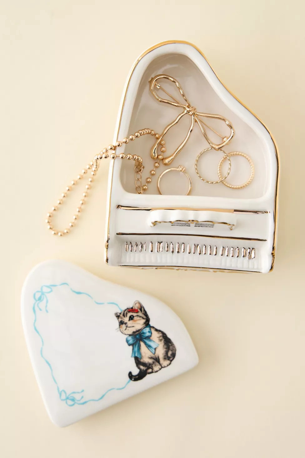 Piano Shaped Ceramic Trinket Box | Urban Outfitters (US and RoW)