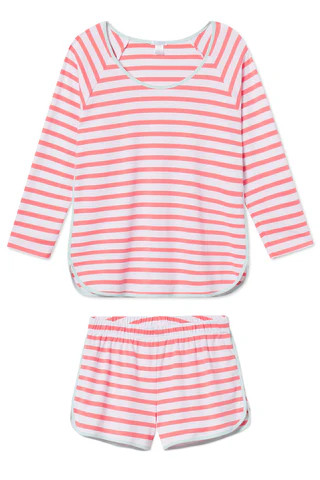 Pima Long-Short Set in Pareo | LAKE Pajamas