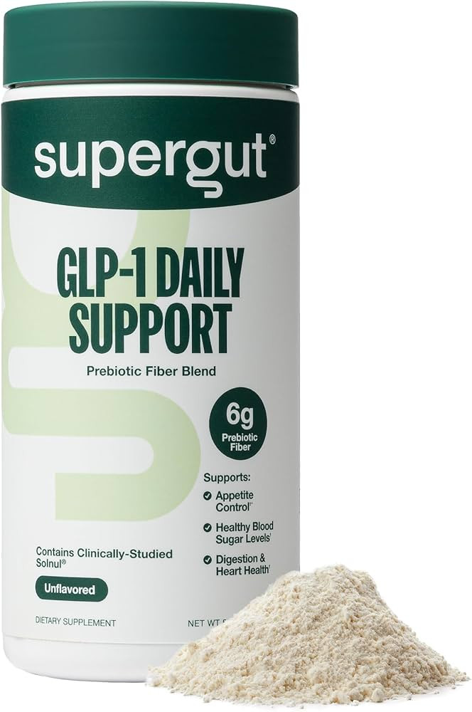 Supergut GLP1 Daily Support - High Fiber GLP-1 Supplement Powder for Women & Men - Sugar-Free Dri... | Amazon (US)