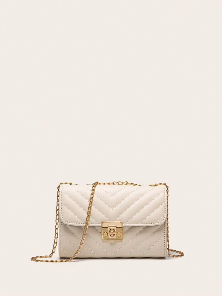 Mini Chevron Flap Chain Shoulder Bag
       
              
              $11.40        
    (100... | SHEIN