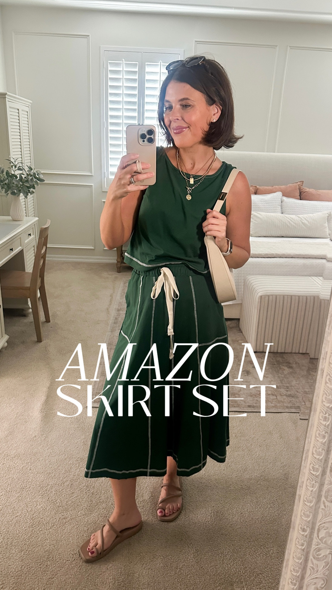 Amazon Skirt Set look for less! The color is perfect for transitioning into Fall  

#LTKFindsUnder100 #LTKFindsUnder50 #LTKSeasonal