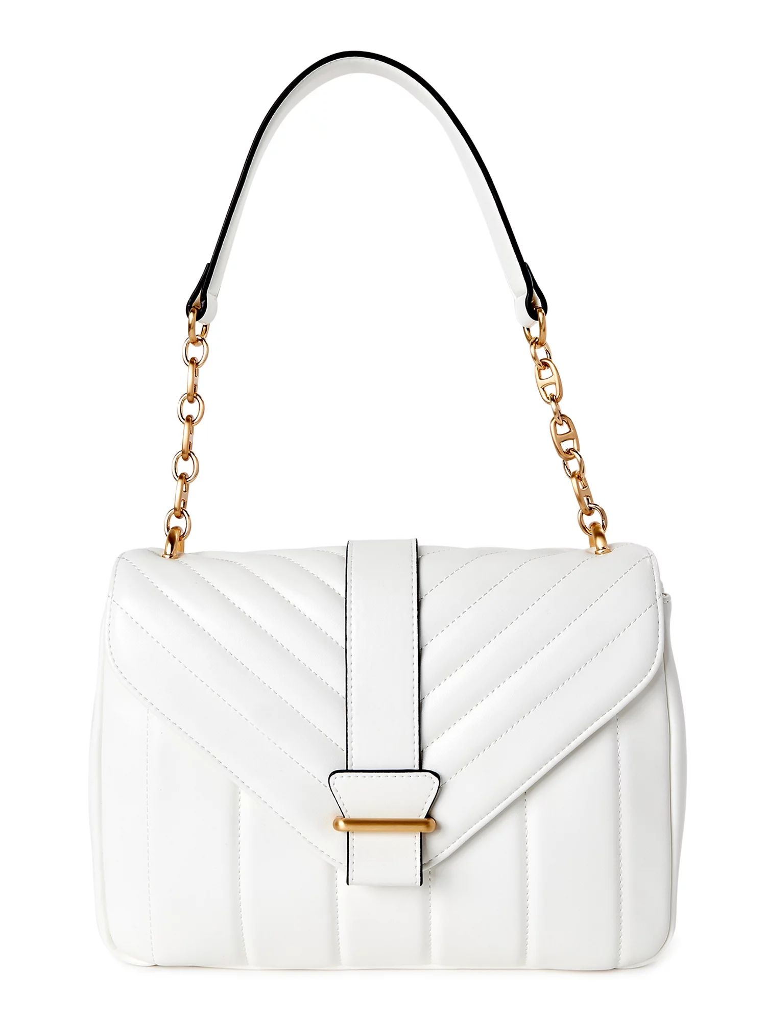 Time and Tru Women's Mimi Satchel Bag, Winter White | Walmart (US)