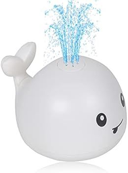 Leipal Baby Bath Toys for Kids Light Up Whale Bath Toys Sprinkler Bathtub Toys for Toddlers (White) | Amazon (US)