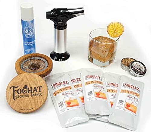 Foghat Smoked Old Fashioned Cocktail Kit with Foghat Cocktail Smoker & Singlez Bar Old Fashioned ... | Amazon (US)