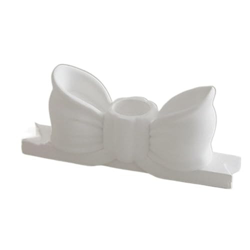 Bow Candle Holder,Long Candle Candlestick,Resin Candlestick Mould,Simulation Bow Candlestick Mould,Vintage Candlestick Holder(White) | Amazon (US)