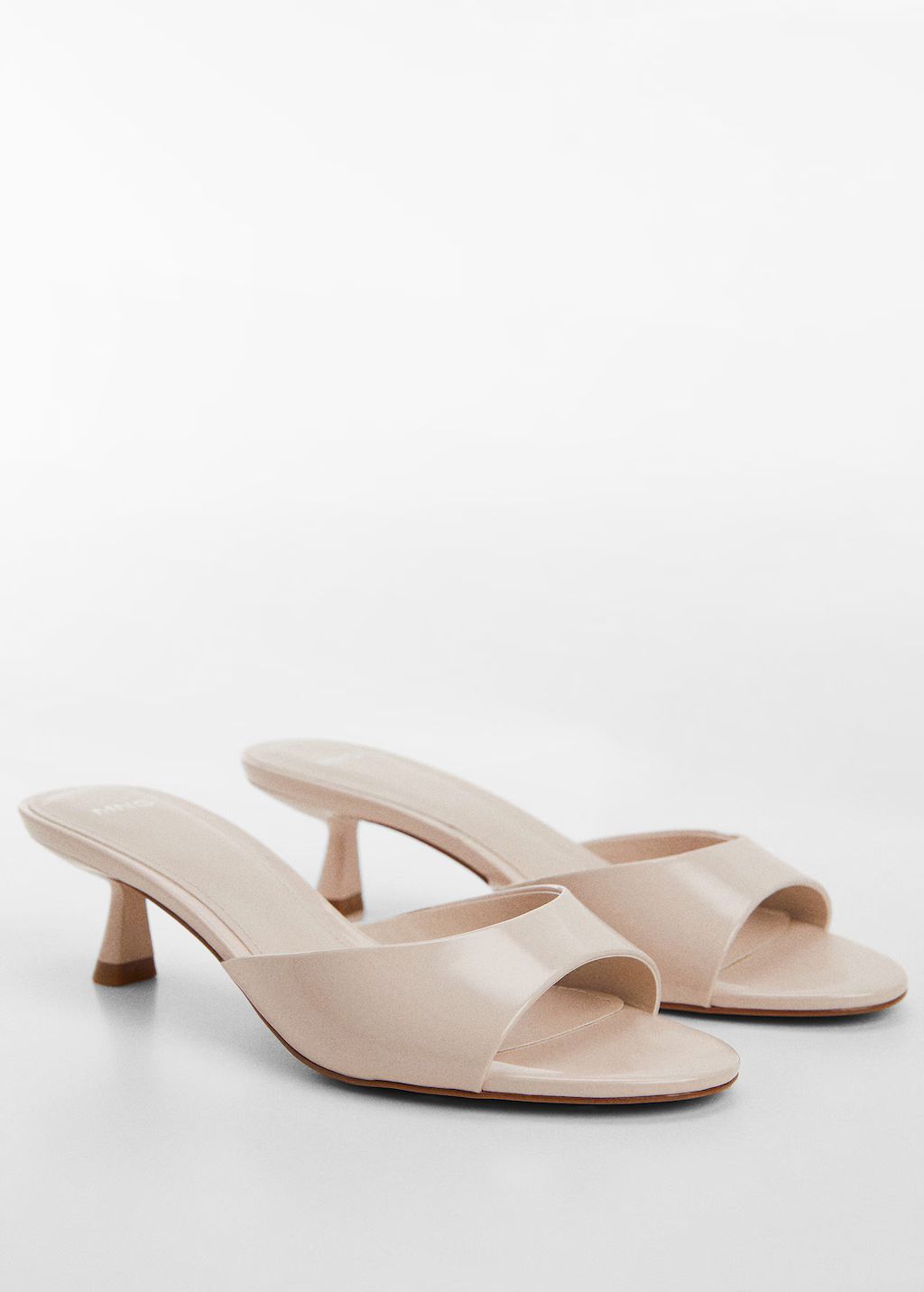 Patent leather effect heeled sandal -  Woman | Mango Canada | Mango Canada