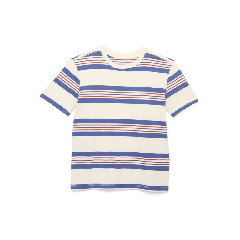 Wonder Nation Boys Stripe Tee with Short Sleeves, Sizes 4-18 & Husky - Walmart.com | Walmart (US)