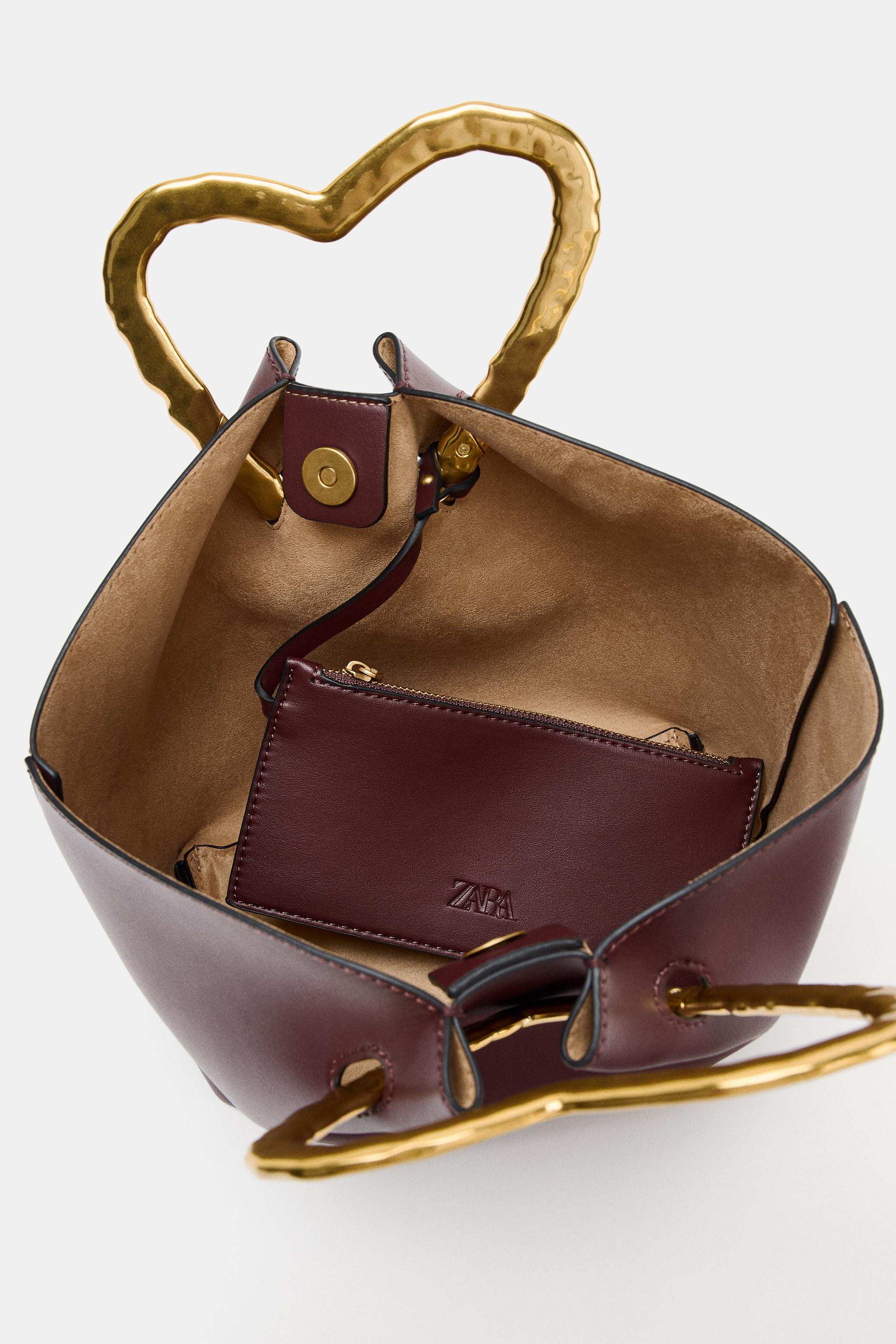 METAL-HANDLE HANDBAG | Zara US