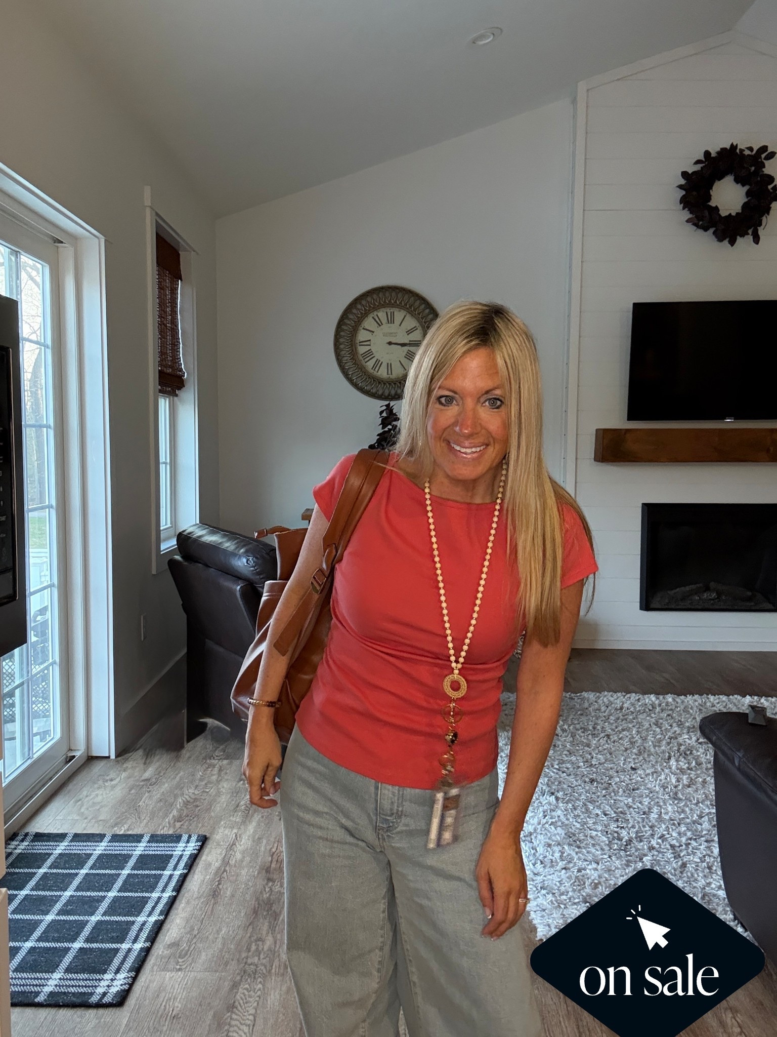 Spring Outfit 2026 these Old Navy tops are so good and such a great price!   Dress them up or down and so many colors options are available.  Pair with wide leg jeans and sandals  for a casual wear to work look.  #teacheroutfitoftheday#casualweartowork#springfashion2026

#LTKOver40 #LTKSaleAlert #LTKootd