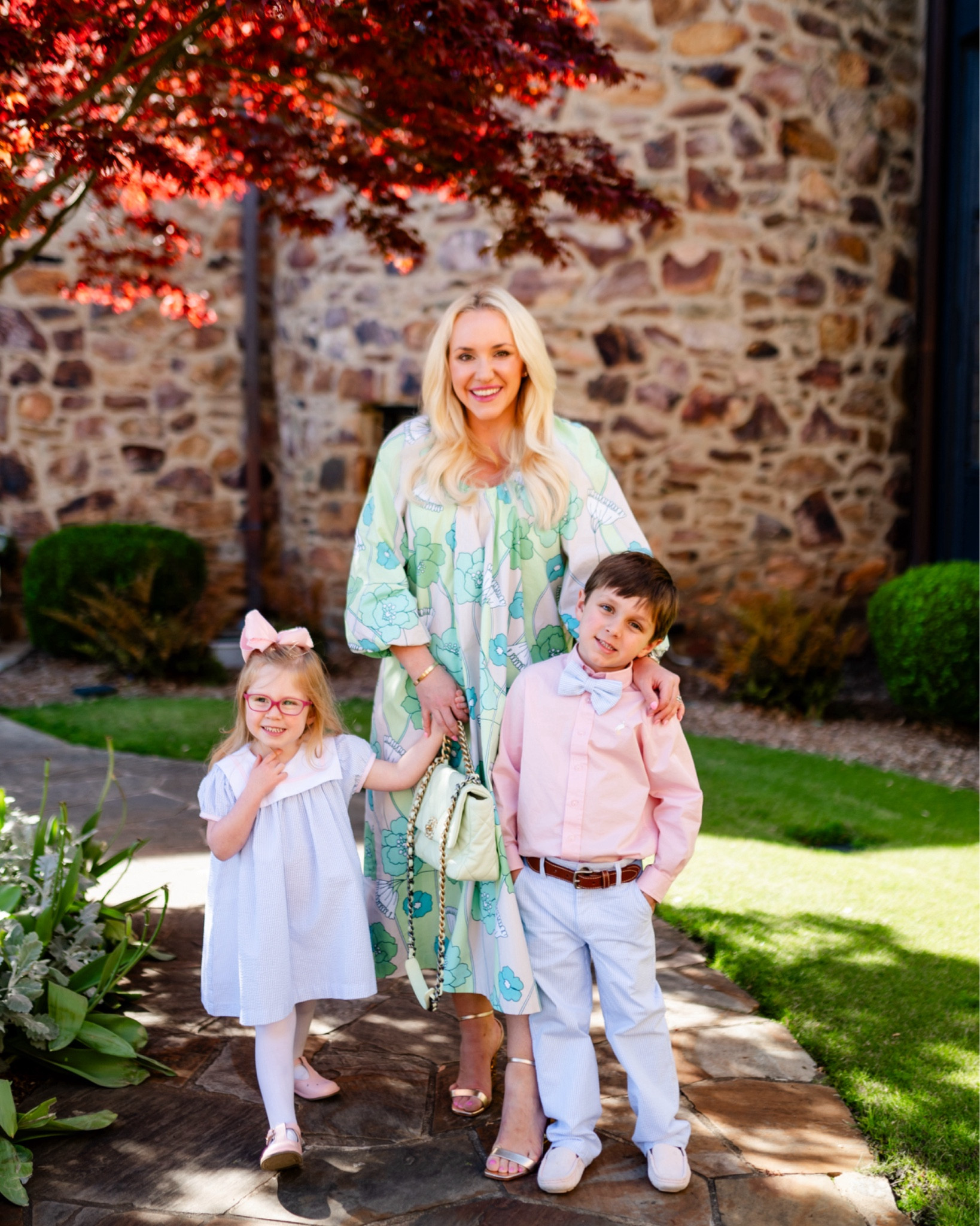 Easter Sunday.
Seersucker kids pants. Seersucker dress. 
Tuckernuck blue and green floral dress size XXS. The Beaufort bonnet company. Easter best. Spring looks. Family photos

#LTKSeasonal #LTKkids #LTKfamily