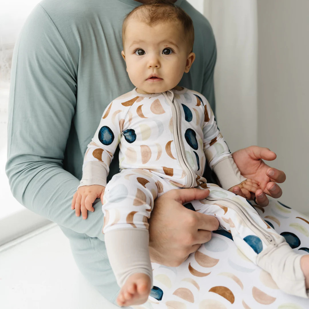 Luna Neutral Bamboo Viscose Zippy | Little Sleepies