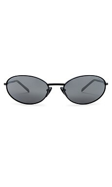 Prada Oval Sunglasses in Black from Revolve.com | Revolve Clothing (Global)