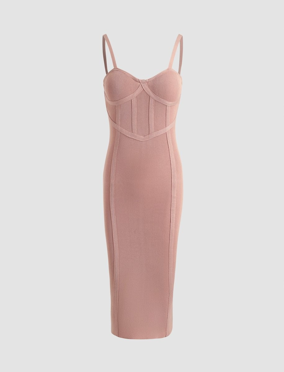 Pink Bodycon Corset Dress | Cider