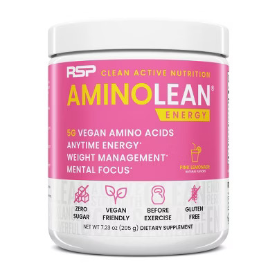 RSP Nutrition AminoLean Pre Workout Powder - Pink Lemonade - 250gms | Target