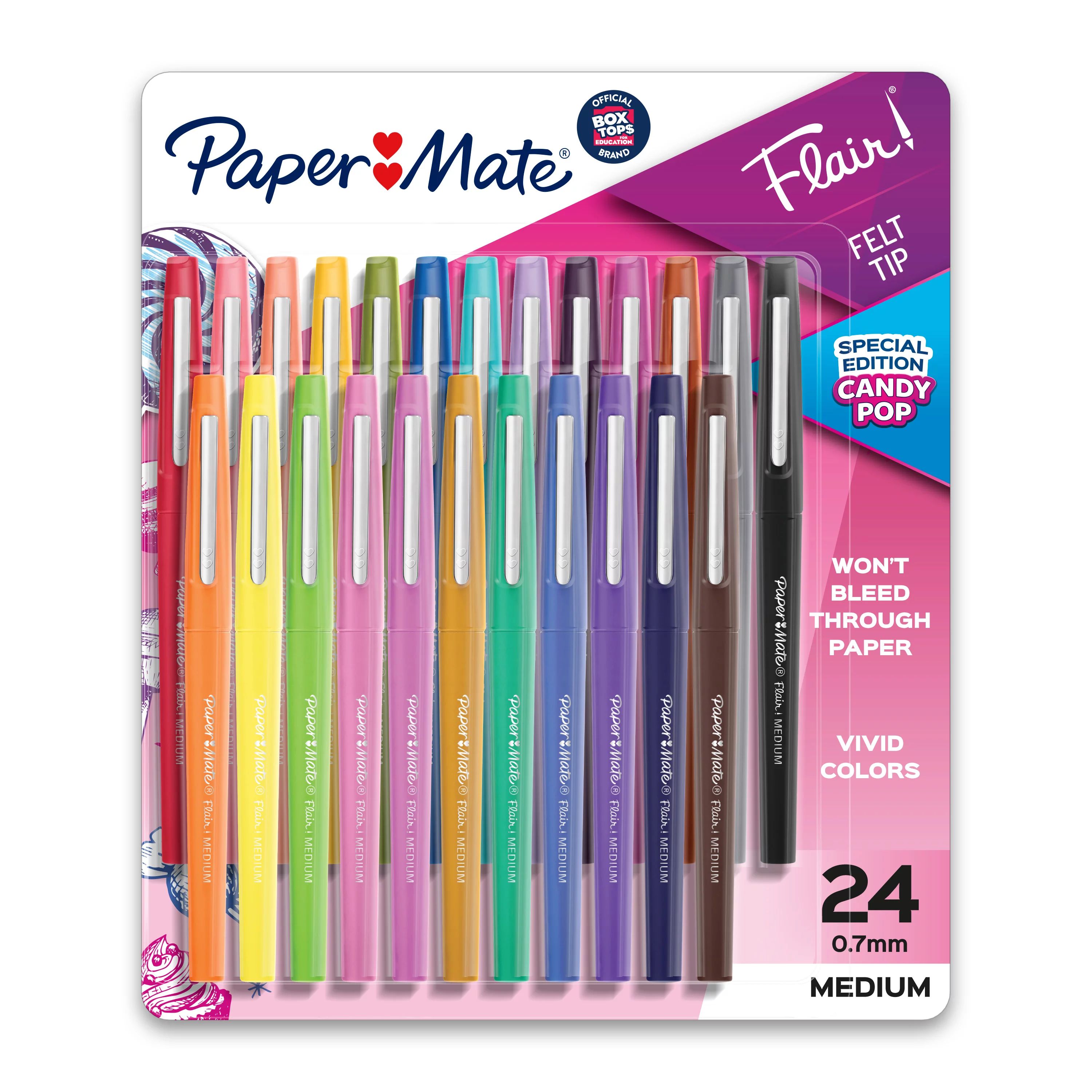 Paper Mate Flair Felt Tip Pens, Medium Tip, Limited Edition, 24 Count - Walmart.com | Walmart (US)