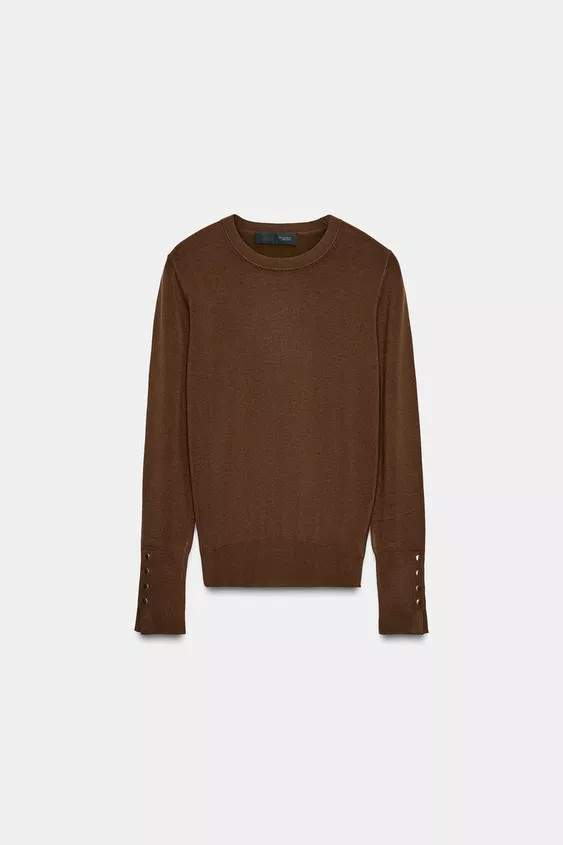 BASIC PLAIN KNIT JUMPER | Zara UK