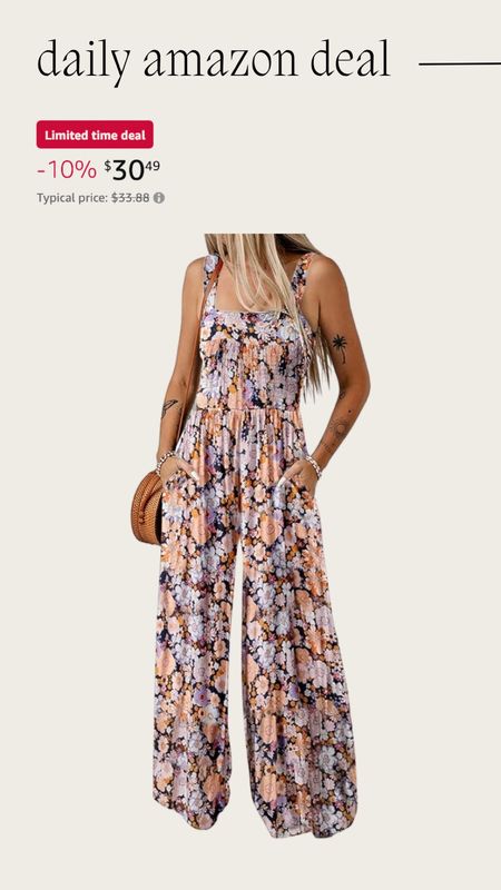 Daily Amazon deal: floral jumpsuit 


Amazon finds/ Amazon deals / Amazon fashion / jumpsuit / boho / simple style / mom outfit / vacation outfit 

#LTKFindsUnder50 #LTKSaleAlert