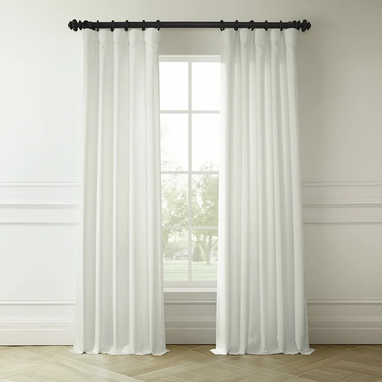 HPD Half Price Drapes Magnolia Off White Italian Faux Linen Room Darkening Curtains with Rod Pock... | Walmart (US)