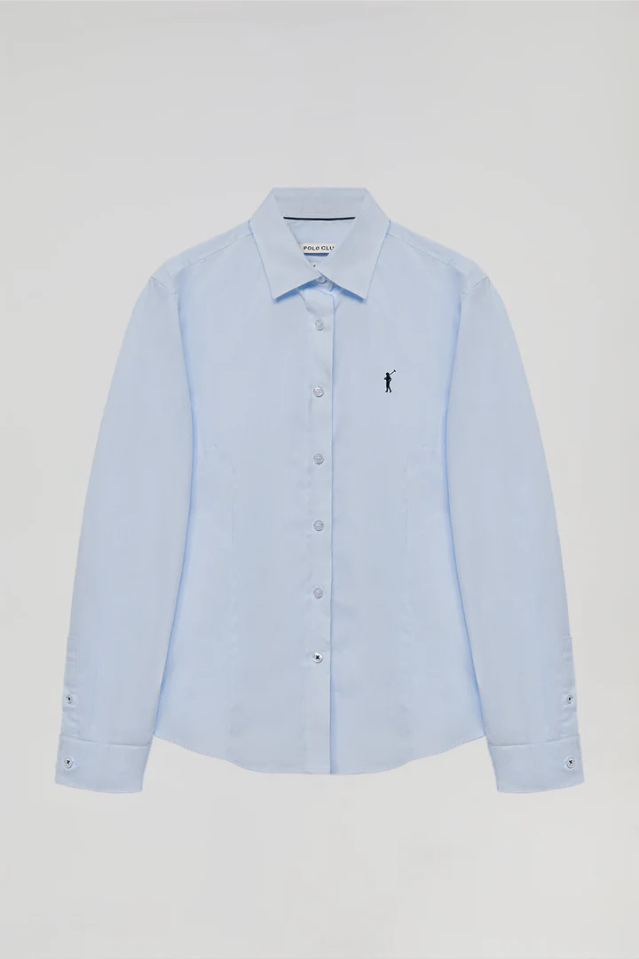 Camisa Oxford Regular fit azul celeste con logo Rigby Go | Polo Club ES