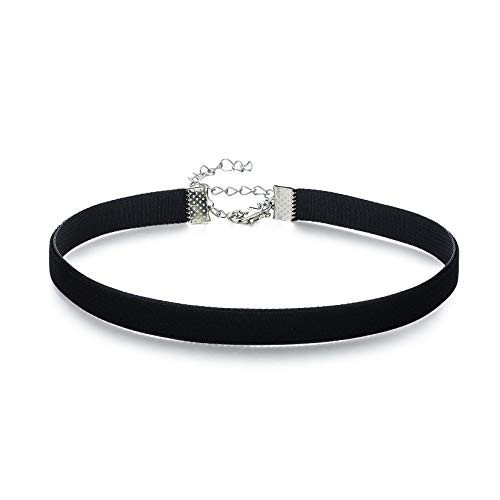 AnalysisyLove Classic Black Velvet Choker Necklace for Women, Valentines Birthday Gifts, Halloween Cosplay Jewelry | Amazon (US)