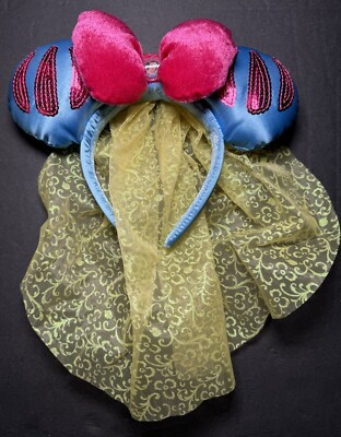 Disney Parks Snow White Ears With Veil Headband Youth  | eBay | eBay US