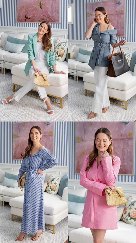 It’s always a joy to discover new options, and these pieces from @CinqASept at @Saks are the perfect additions to my work-to-weekend wardrobe.

In particular, the layered look of the green blazer, embellished shirt, and cropped denim are so versatile. Plus, the pink dress and the blue stripe dress work perfectly with so many pieces I already own. Lastly, the denim off shoulder top and wide leg cuffed white pants is my new favorite combo!

#Saks #SaksPartner #CinqaSept

#LTKworkwear #LTKstyletip