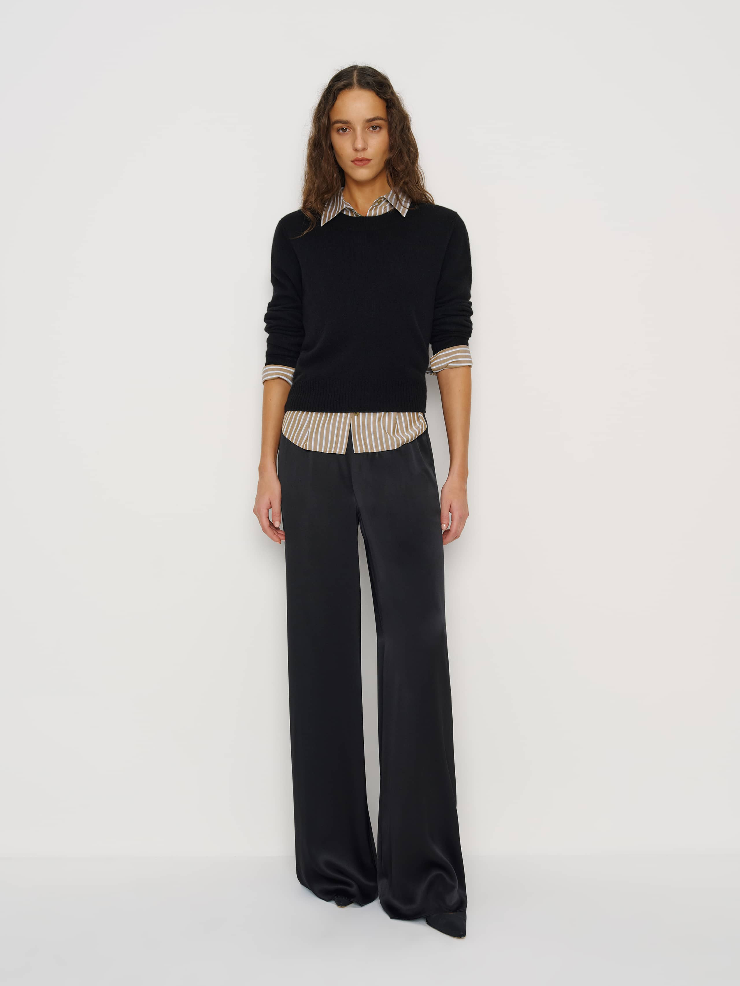 Reformation Celine Low Rise Silk Wide Leg Pant Black XS | Reformation (Global)