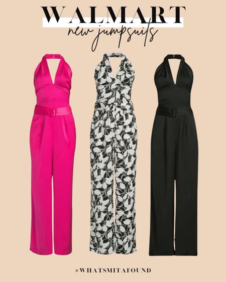 New jumpsuit from Walmart, just $39! Belted jumpsuit, satin jumpsuit, halter jumpsuit, date night jumpsuit, wedding guest jumpsuit, belted satin jumpsuit, halter satin jumpsuit, black jumpsuit, pink jumpsuit, floral jumpsuit, trendy jumpsuit, black satin jumpsuit, pink satin jumpsuit, floral satin jumpsuit, black halter jumpsuit, pink halter jumpsuit, floral halter jumpsuit 

#LTKfindsunder50 #LTKstyletip #LTKSeasonal