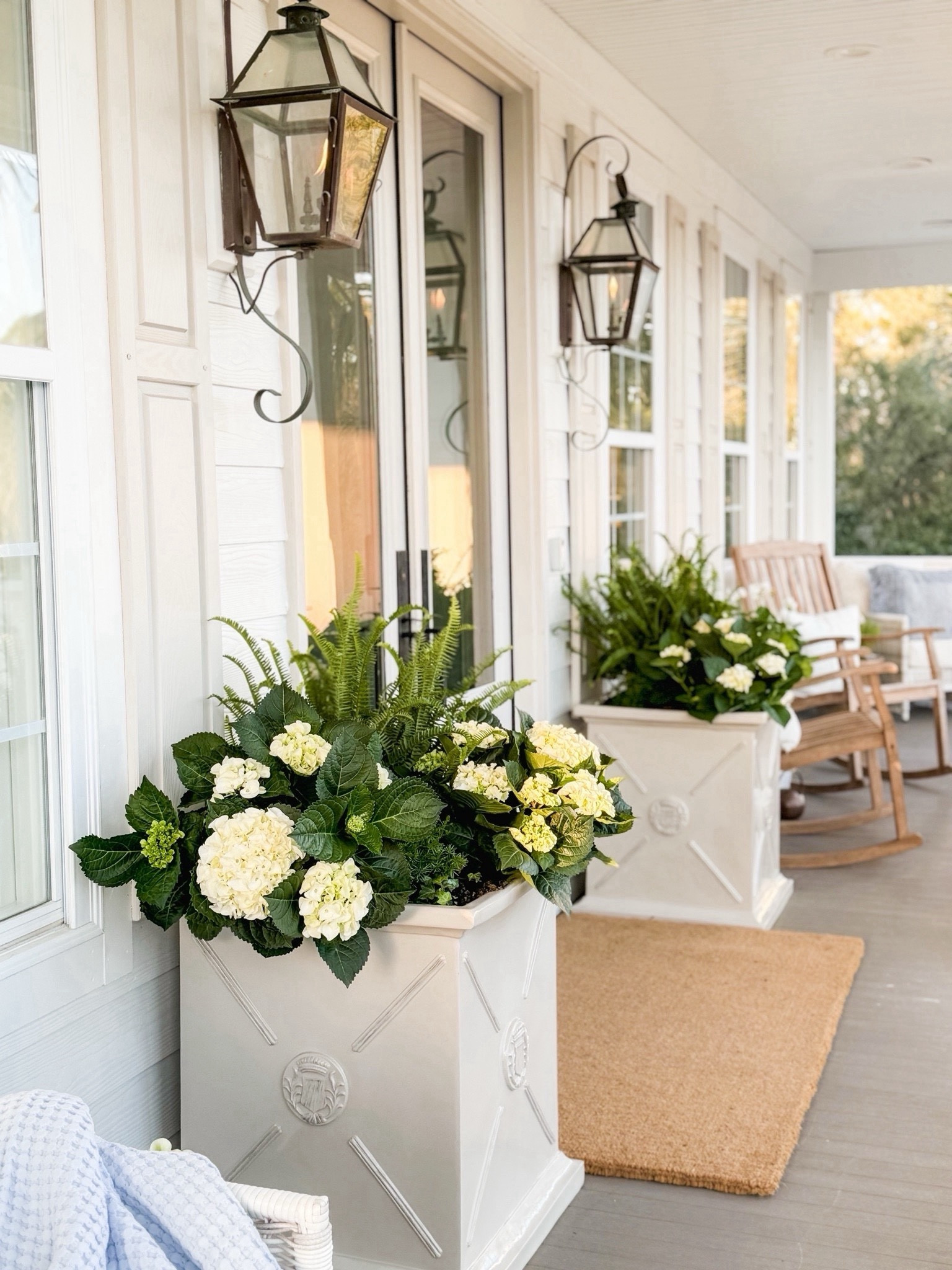 Front porch decor, planters, welcome mat 

#LTKhome #LTKSeasonal